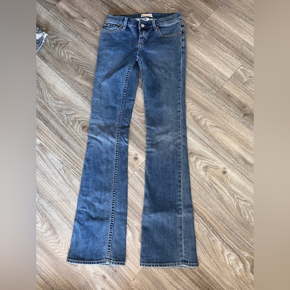Roxy Denim Low Rise Flare Blue Jeans Y2K Tall sz 1 / 25 - Picture 1 of 9